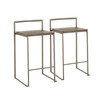 Fuji Wood Counter Stool, Set of 2