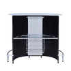 Spencer Contemporary Frosted Glass Top Bar Unit