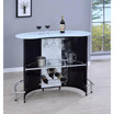 Spencer Contemporary Frosted Glass Top Bar Unit