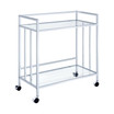 Cara 34.5" 2-Tier Rectangular Glass Serving Cart