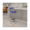 Vibrant Chrome Drafting Stool with Tractor Seat