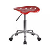 Vibrant Tractor Seat and Chrome Home/Office Stool