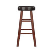 Transitional Maria 2-Pc Cushion Seat Counter Stool Set, Espresso and Walnut