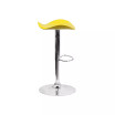 Contemporary Vinyl Adjustable Height Bar Stool with Chrome Base
