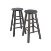 Home Decorative Element Counter Stools, 2-Pc Set, Oyster Gray