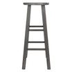 Home Decorative Ivy Solid Wood Bar Stool, Rustic Gray