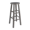 Home Decorative Ivy Solid Wood Bar Stool, Rustic Gray