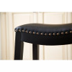 Jaden Bonded Leather Saddle Bar Stool