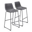 39" each, Set of 2 Steel, Polyurethane Smart Bar Chair