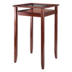 Halo Pub Table with Glass Inset and Shelf