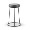 Set of 2 Amie Backless Counter Stool with Gunmetal Frame
