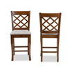 Aria Modern and Contemporary Fabric Upholstered 2 Piece Counter Height Pub Chair Set