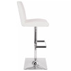Captain Adjustable Barstool with Swivel in Faux Leather