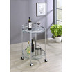 Chrissy 31" 2-Tier Round Glass Serving Cart