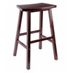 Katashi 28.62" Wood Fan Shape Bar Stool