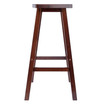 Katashi 28.62" Wood Fan Shape Bar Stool