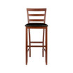 Simone 2-Piece Wood Cushion Ladder-Back Bar Stool Set