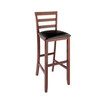 Simone 2-Piece Wood Cushion Ladder-Back Bar Stool Set