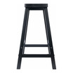 Home Decorative Contemporary Saddle Seat 24" Black Stool, Single, RTA