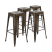 4 Pack Stackable 30" High Metal Indoor Barstool