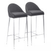 30" each, Set of 2 Steel, Polyester Reykjavik Slender Legs Counter Chair