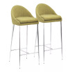 30" each, Set of 2 Steel, Polyester Reykjavik Slender Legs Counter Chair