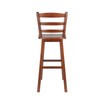Scalera 43.68" Wood Ladder-Back Swivel Seat Bar Stool