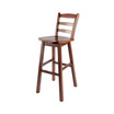 Scalera 43.68" Wood Ladder-Back Swivel Seat Bar Stool