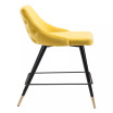36" Steel, Polyester Piccolo Pencil Legs Counter Chair