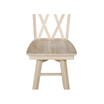 Double X Back Bar Height Stool with Swivel and Auto Return