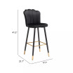 42" Steel, Polyester Zinclair Bar Chair