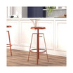 Industrial Style Barstool with Swivel Lift Adjustable Height Seat in Rose Gold Finish