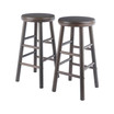 Home Decorative Shelby 2 Piece Swivel Seat Counter Stool Set - Smoke Oyster Gray