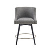 Mateo 26.5" Fabric Swivel Counter Stool