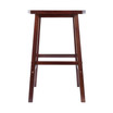 Transitional Katashi Fan Shape Bar Stool, Walnut