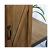 American Art Decor Rustic Barn Door Rolling Bar Cart