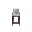 Fifth Avenue 19" 2 Piece Beech Wood Faux Leather Upholstered Counter Height Barstool Set
