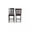 Caron Modern and Contemporary Transitional 2-Piece Finished Wood Counter Stool Set