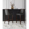 Fifth Avenue 19" 2 Piece Beech Wood Faux Leather Upholstered Barstool Set