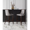 Fifth Avenue 19" 2 Piece Beech Wood Faux Leather Upholstered Barstool Set