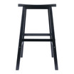 Home Decorative Contemporary Saddle Seat 29" Black Stool, Single, RTA