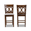 Lenoir Modern and Contemporary Fabric Upholstered 2 Piece Counter Height Pub Chair Set