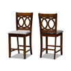 Lenoir Modern and Contemporary Fabric Upholstered 2 Piece Counter Height Pub Chair Set