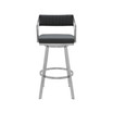 Scranton Swivel Modern Metal and Faux Leather Bar and Counter Stool