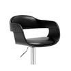 Contemporary Swivel Adjustable Barstool with Padded Seat and Back