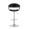 Contemporary Swivel Adjustable Barstool with Padded Seat and Back