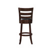 Dining Room Decorative Swivel Bar Height Armless Barstool, Dark Cherry Finish