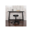Black Adjustable Doctors Stool on Wheels with Ergonomic Molded Seat