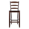 Transitional Benjamin 2-Pc Ladder-back Counter Stool Set, Walnut
