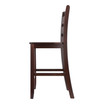 Transitional Benjamin 2-Pc Ladder-back Counter Stool Set, Walnut